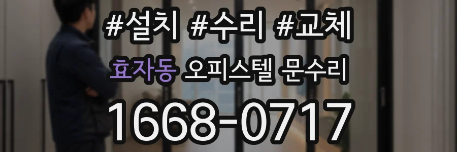 효자동 오피스텔 문수리