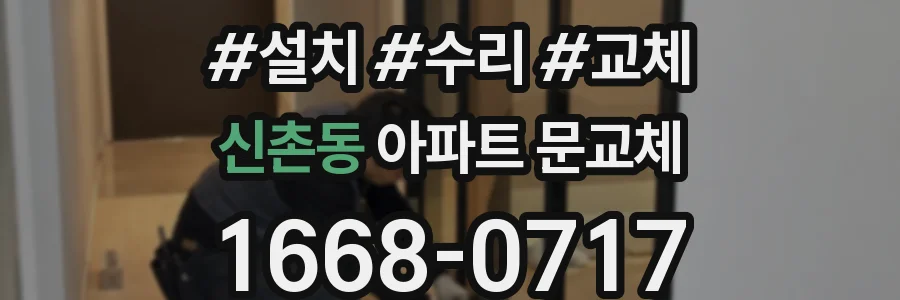 신촌동 아파트 문교체