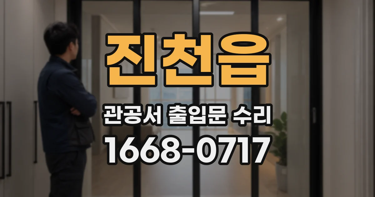 진천읍 관공서 출입문 수리