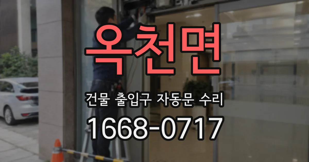 옥천면 건물 출입구 자동문 수리