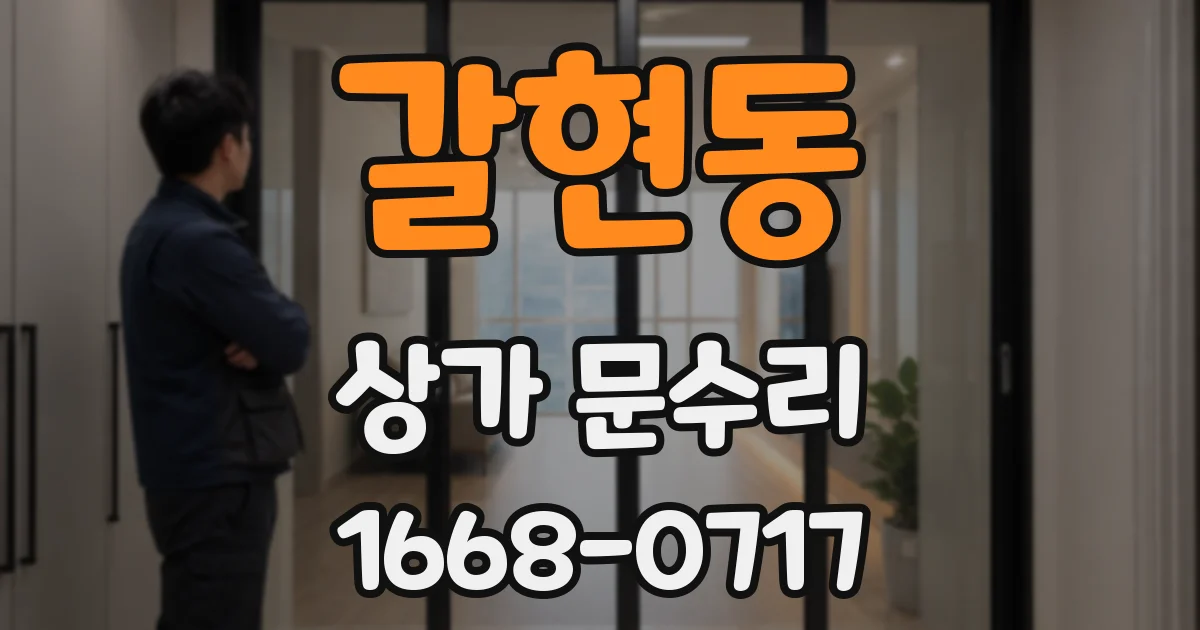 갈현동 상가 문수리