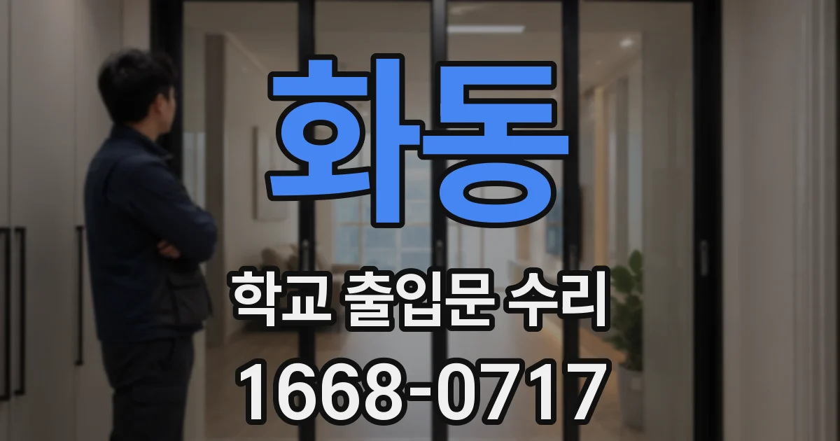 화동 학교 출입문 수리