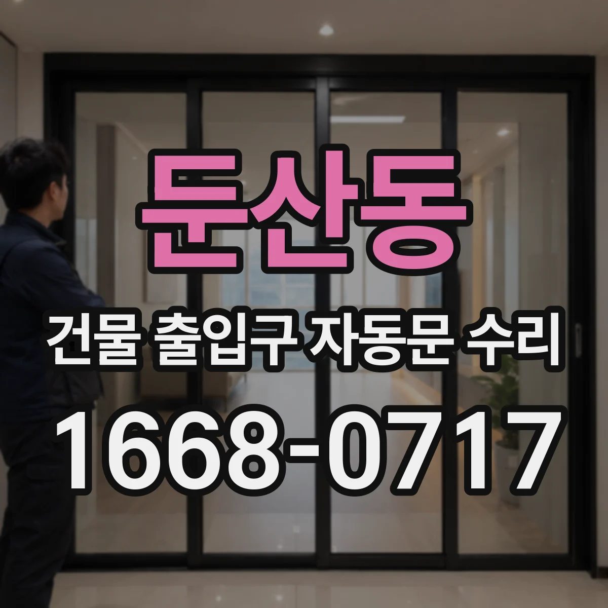 둔산동 건물 출입구 자동문 수리