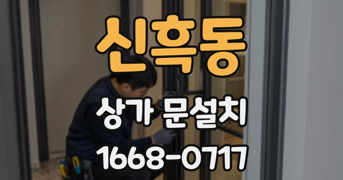신흑동 상가 문설치