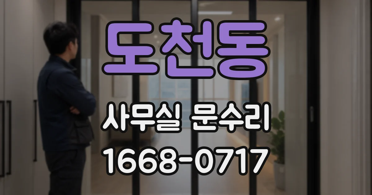 도천동 사무실 문수리