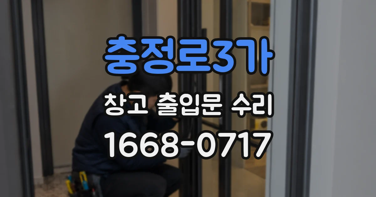 충정로3가 창고 출입문 수리