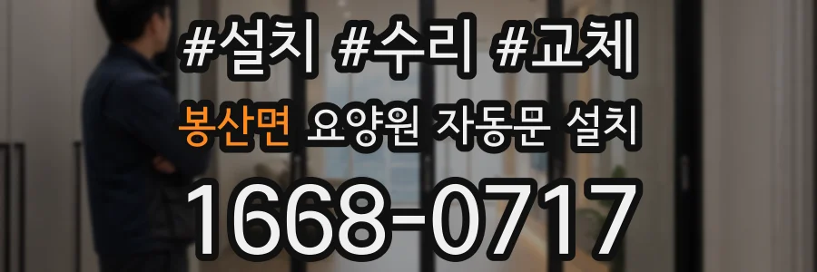 봉산면 요양원 자동문 설치