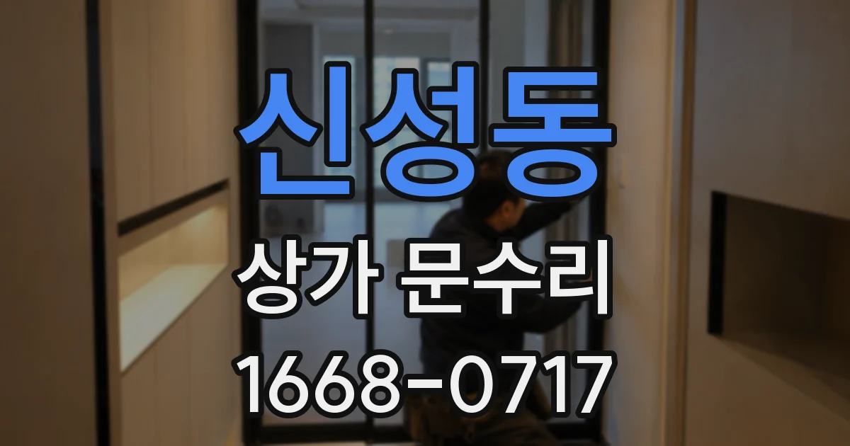 신성동 상가 문수리