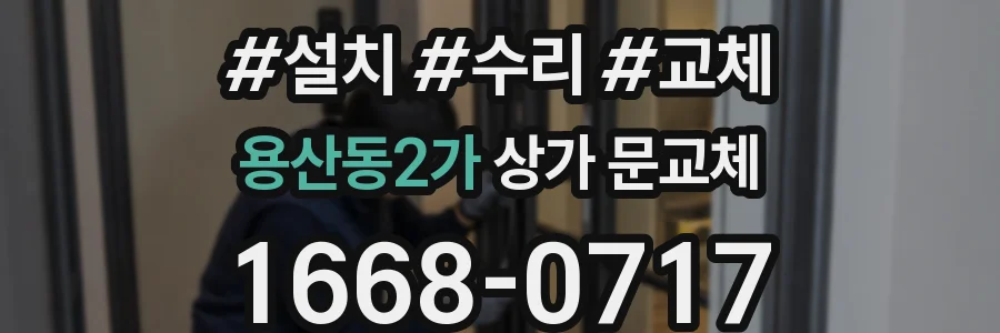 용산동2가 상가 문교체
