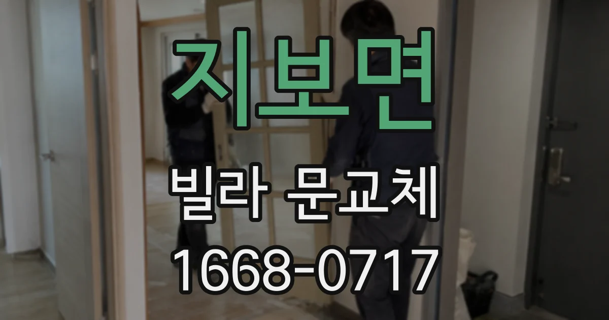 지보면 빌라 문교체