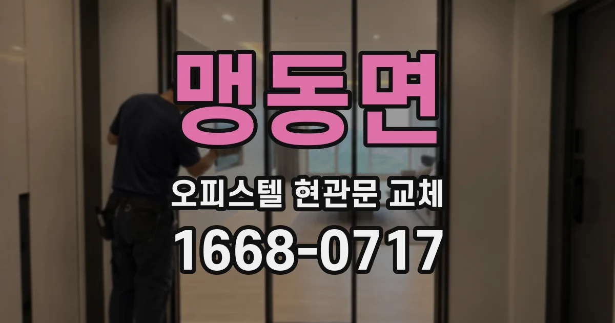 맹동면 오피스텔 현관문 교체
