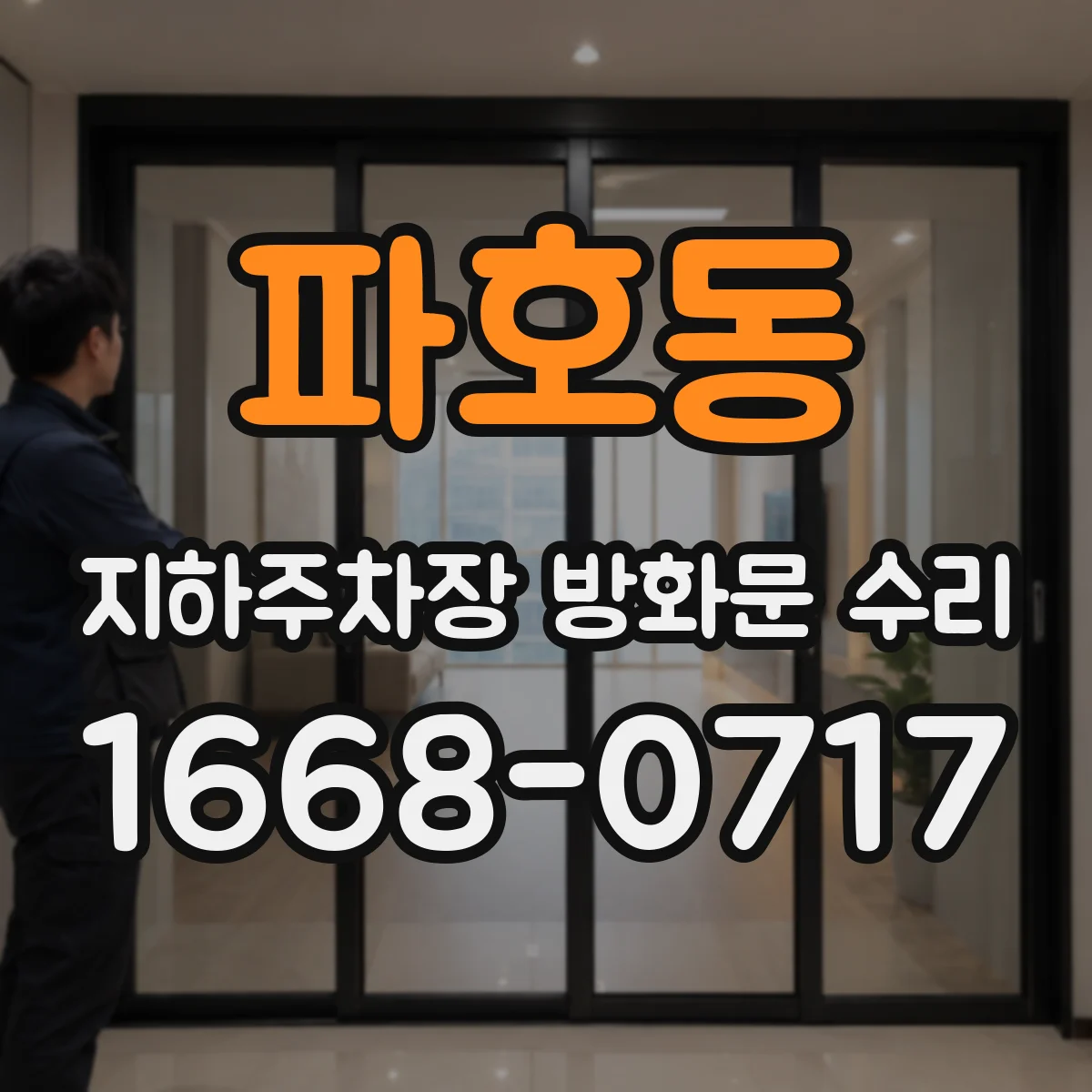 파호동 지하주차장 방화문 수리