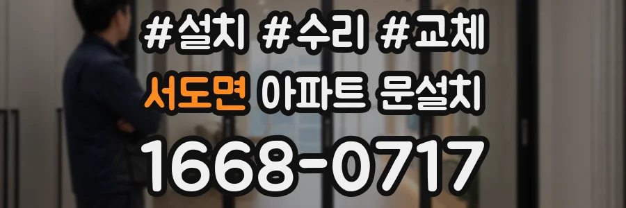 서도면 아파트 문설치
