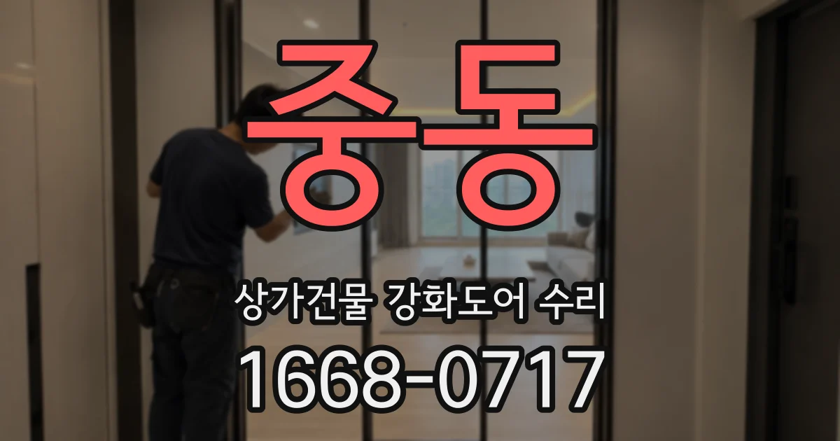 중동 상가건물 강화도어 수리