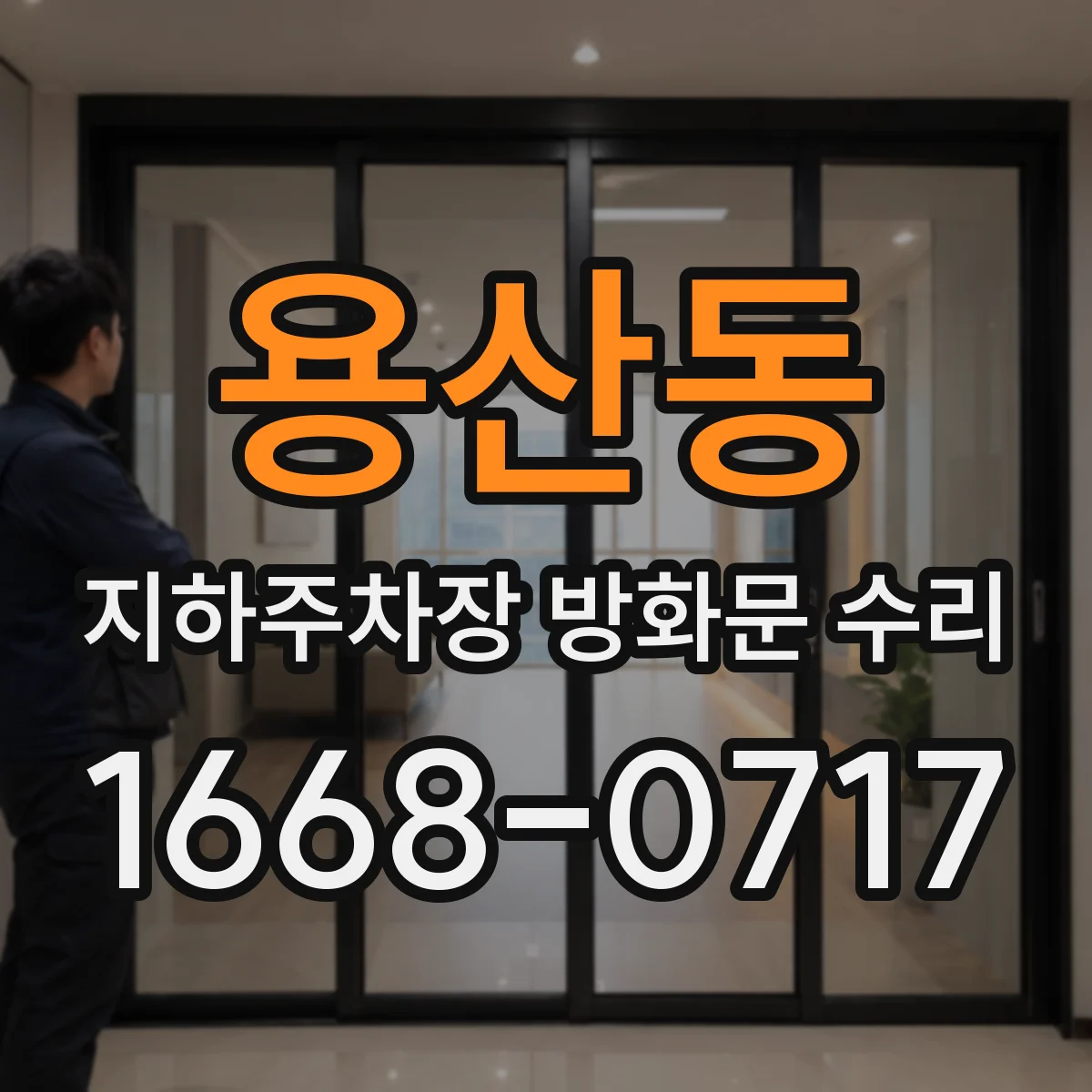 용산동 지하주차장 방화문 수리
