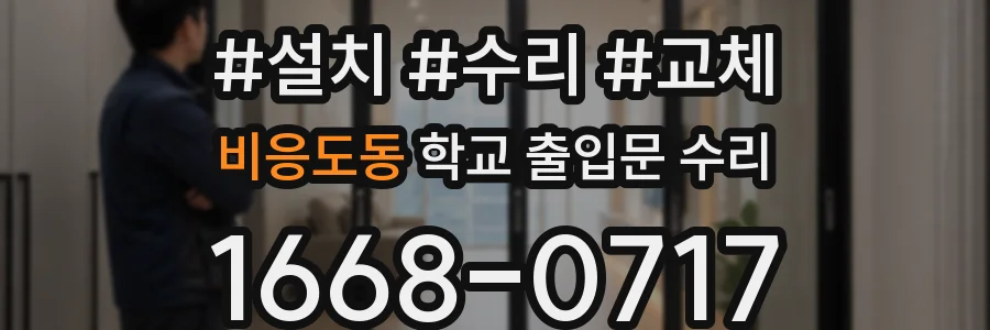 비응도동 학교 출입문 수리