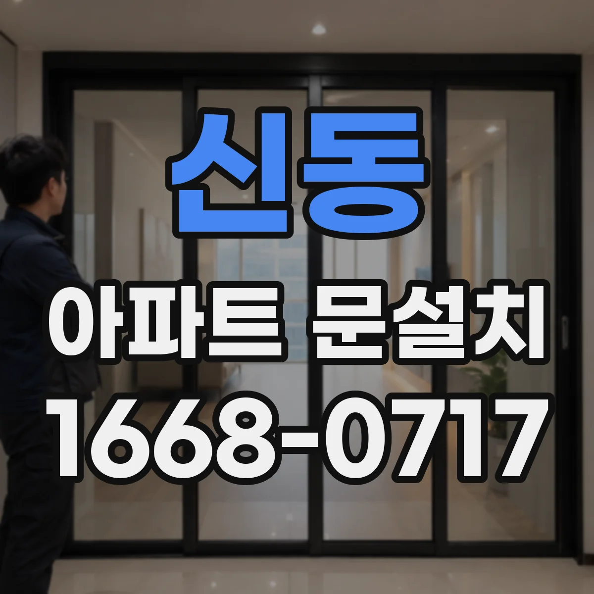 신동 아파트 문설치