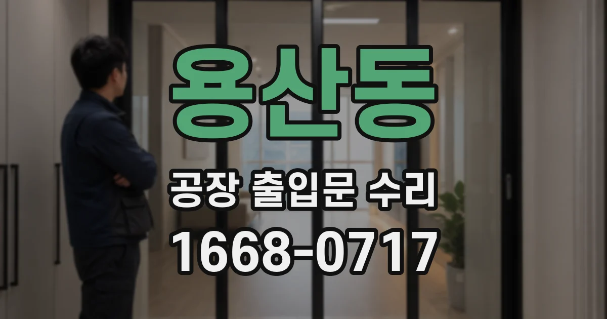 용산동 공장 출입문 수리