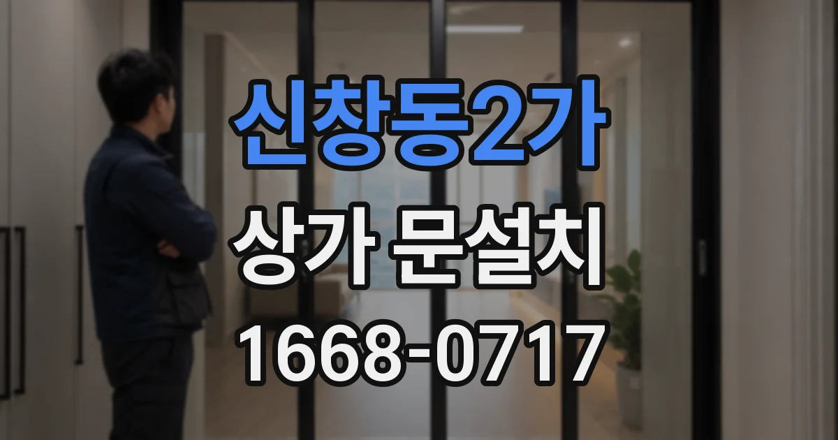 신창동2가 상가 문설치