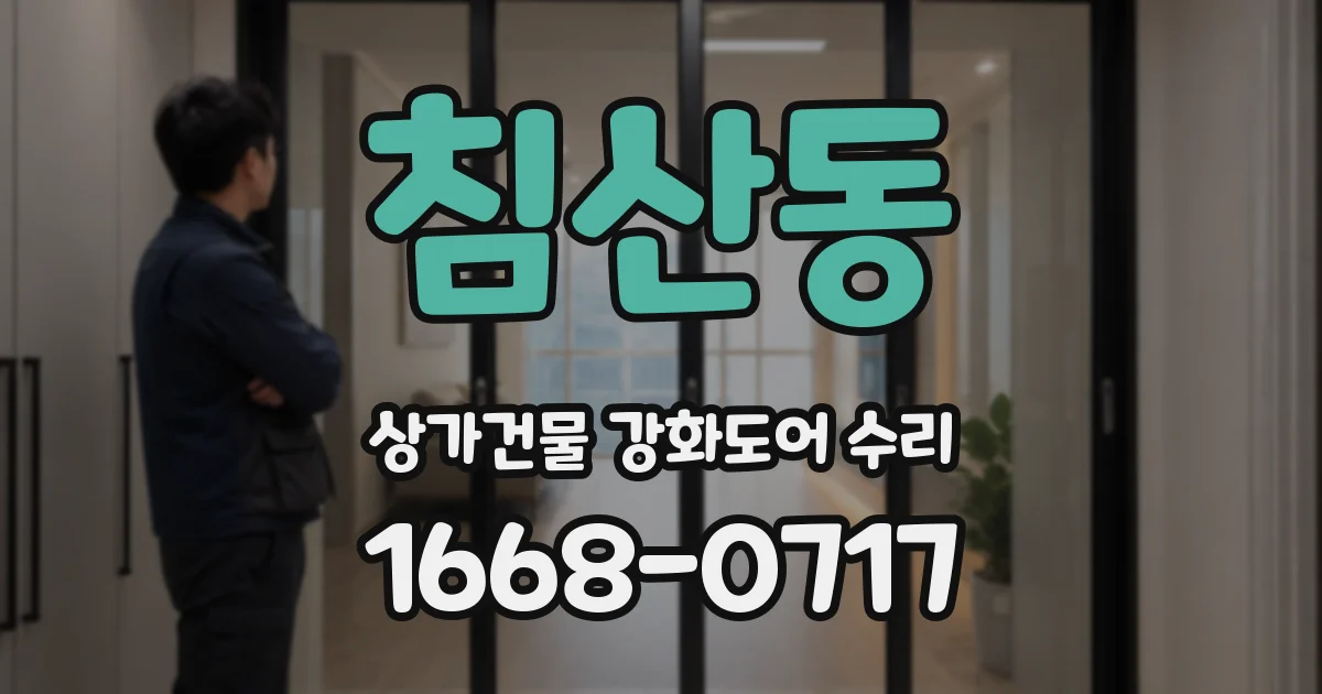 침산동 상가건물 강화도어 수리