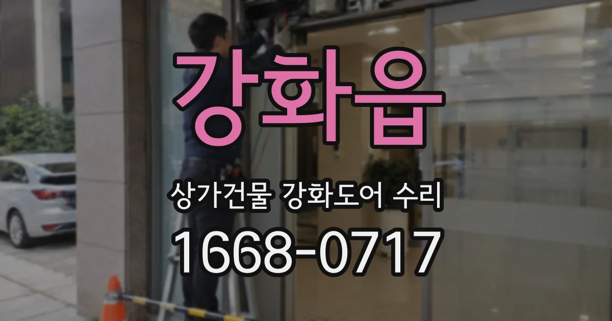 강화읍 상가건물 강화도어 수리