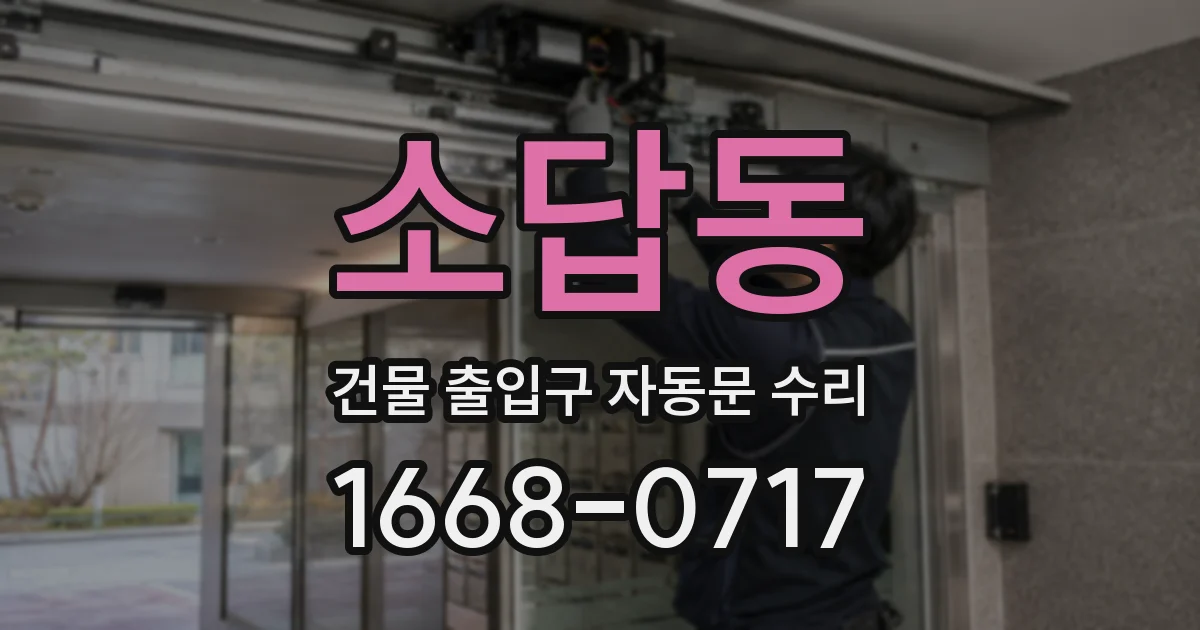 소답동 건물 출입구 자동문 수리