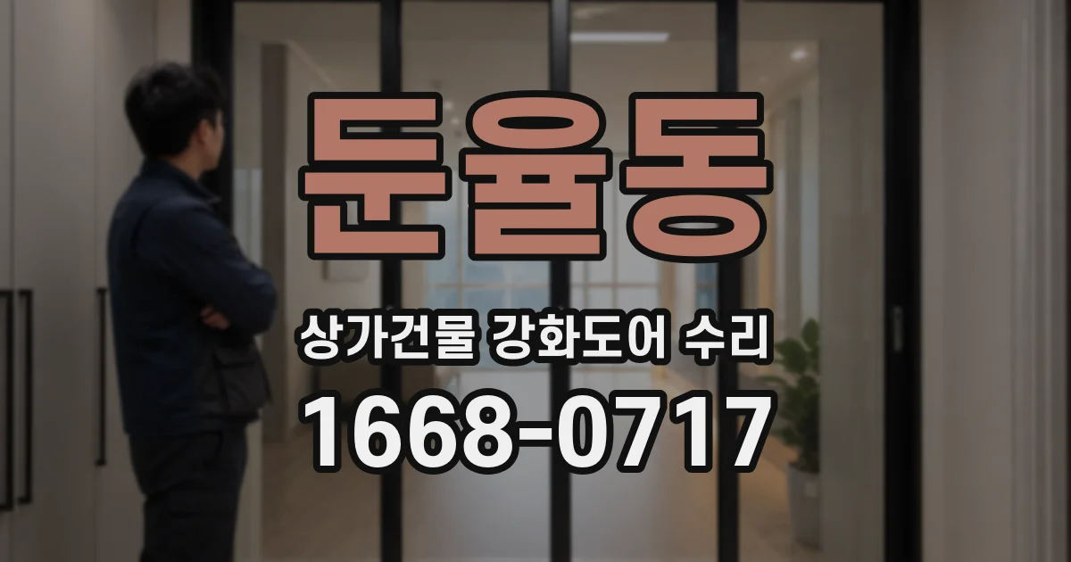 둔율동 상가건물 강화도어 수리