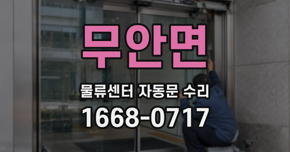 무안면 물류센터 자동문 수리