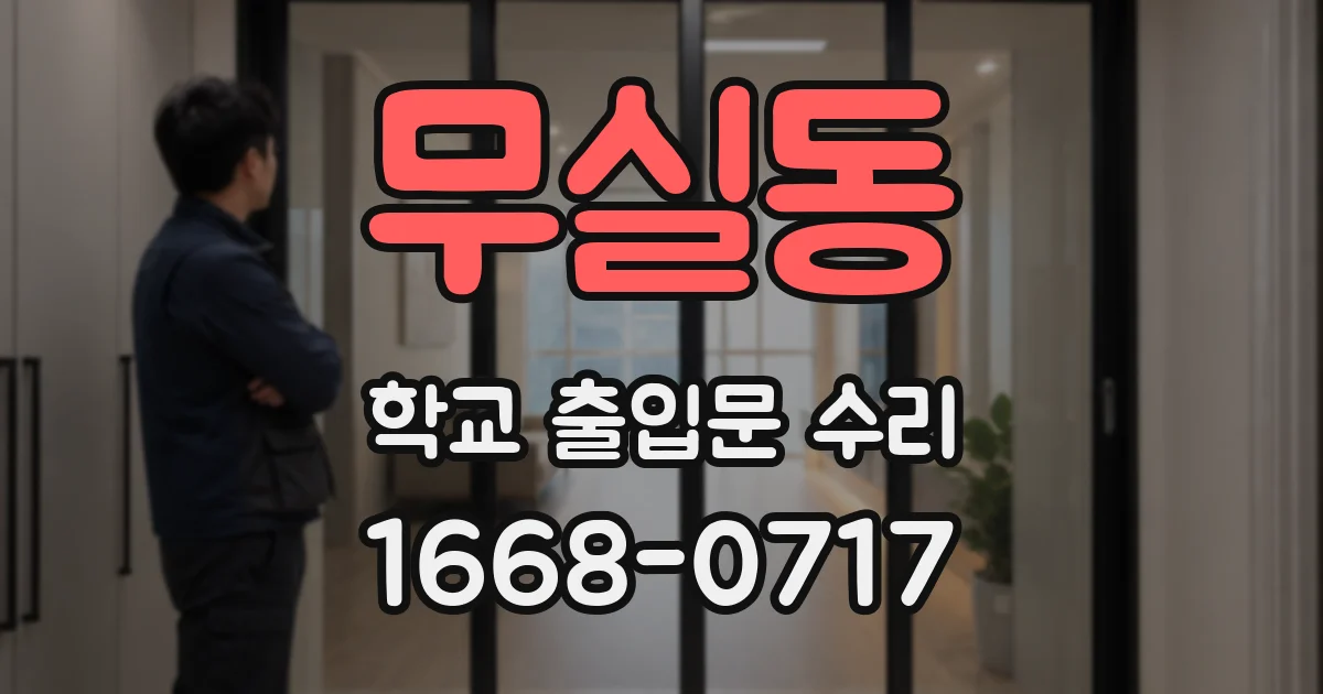 무실동 학교 출입문 수리