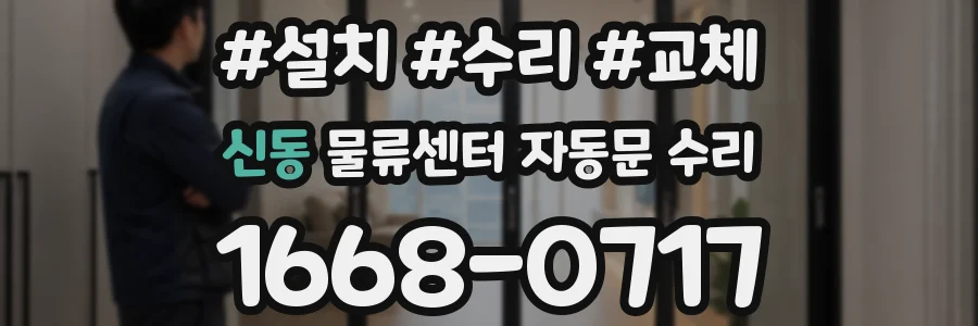 신동 물류센터 자동문 수리