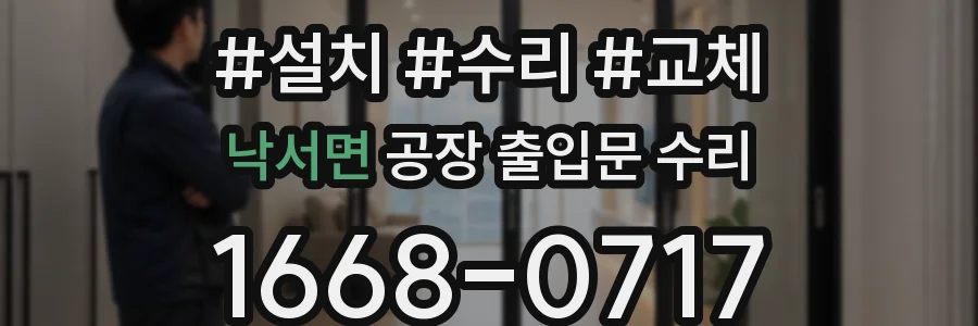 낙서면 공장 출입문 수리