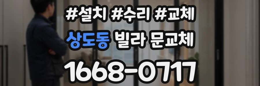 상도동 빌라 문교체