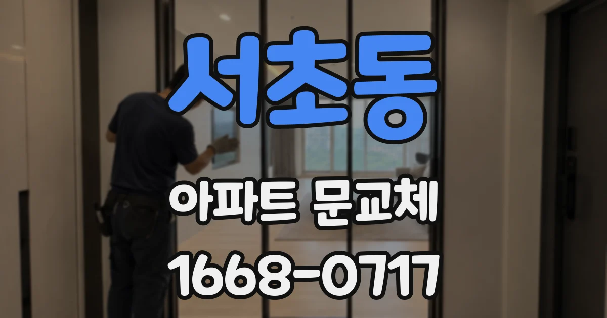 서초동 아파트 문교체