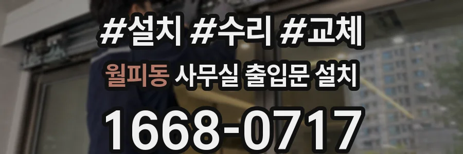 월피동 사무실 출입문 설치
