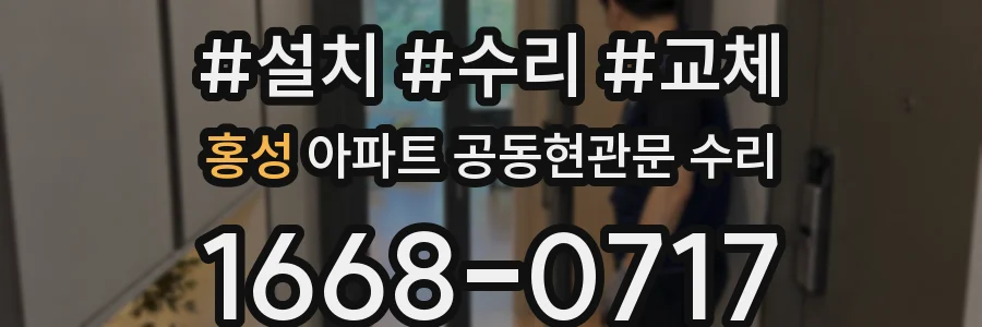홍성 아파트 공동현관문 수리