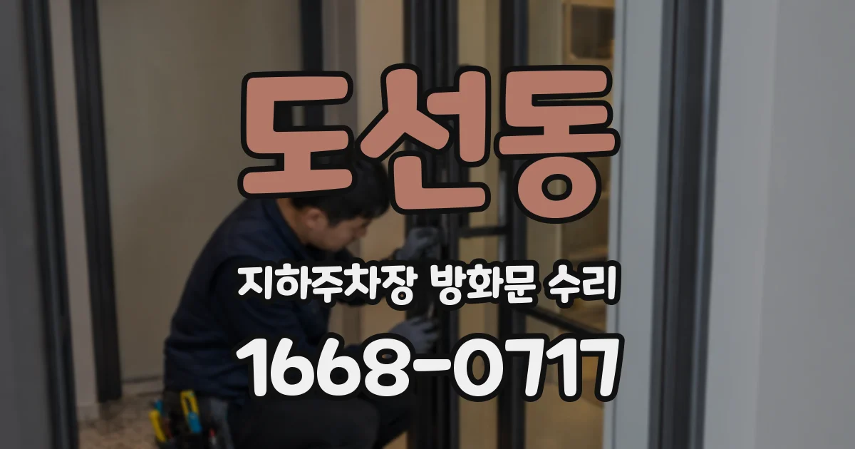 도선동 지하주차장 방화문 수리