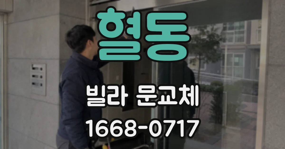 혈동 빌라 문교체