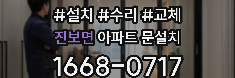 진보면 아파트 문설치