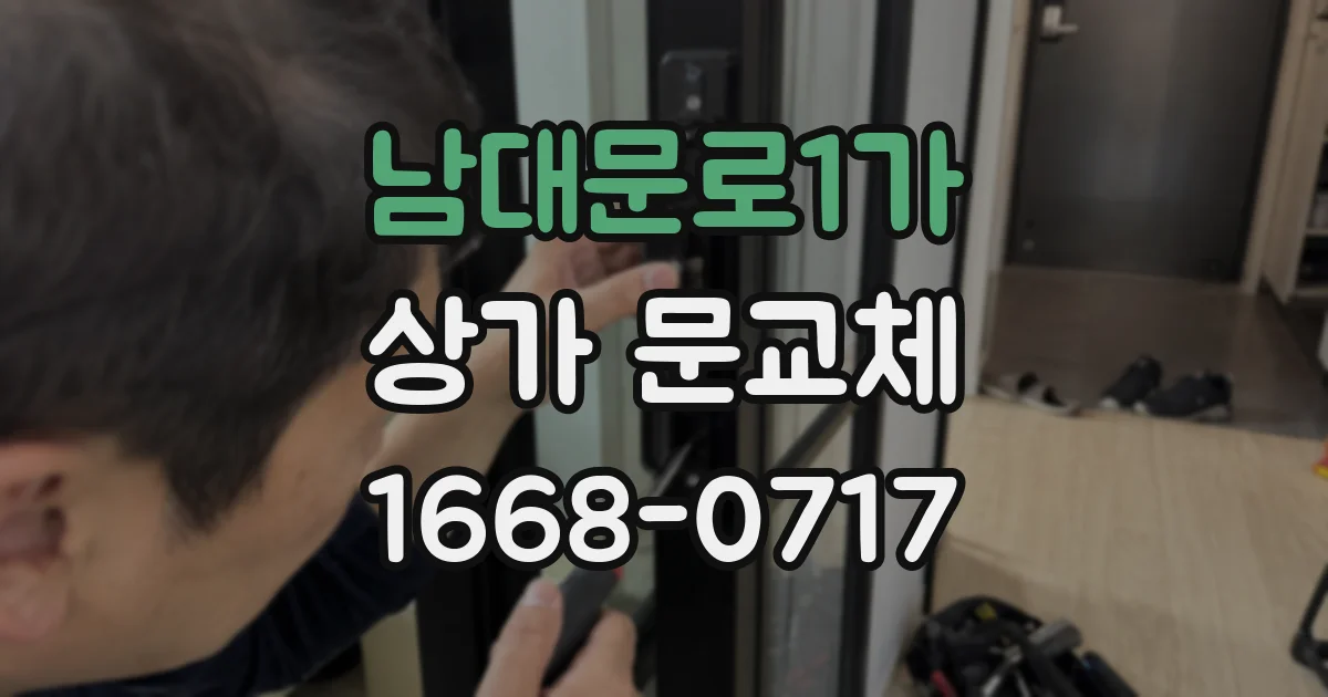 남대문로1가 상가 문교체