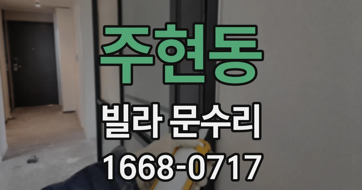 주현동 빌라 문수리
