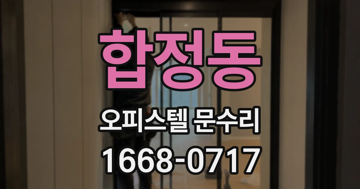 합정동 오피스텔 문수리