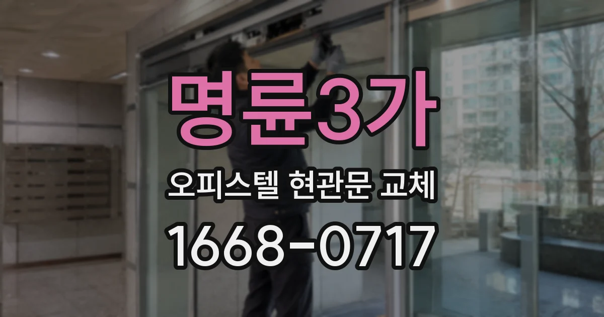 명륜3가 오피스텔 현관문 교체