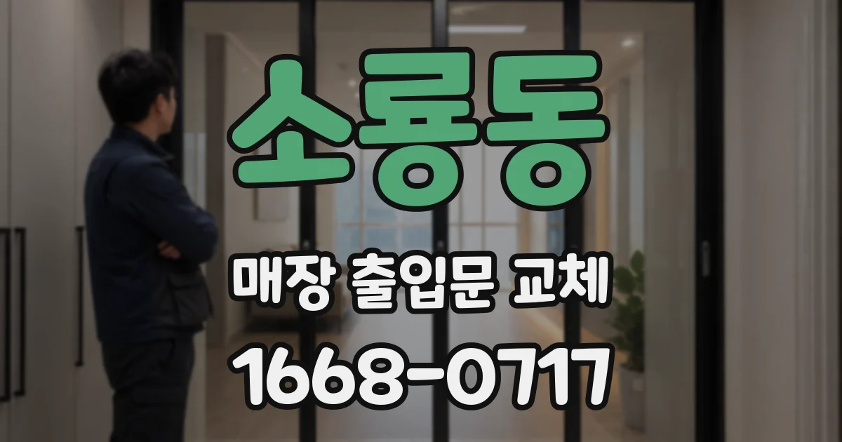 소룡동 매장 출입문 교체
