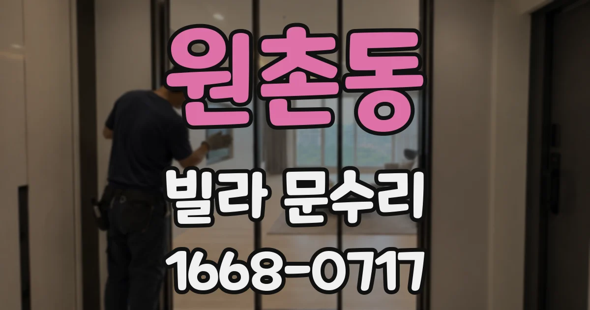 원촌동 빌라 문수리