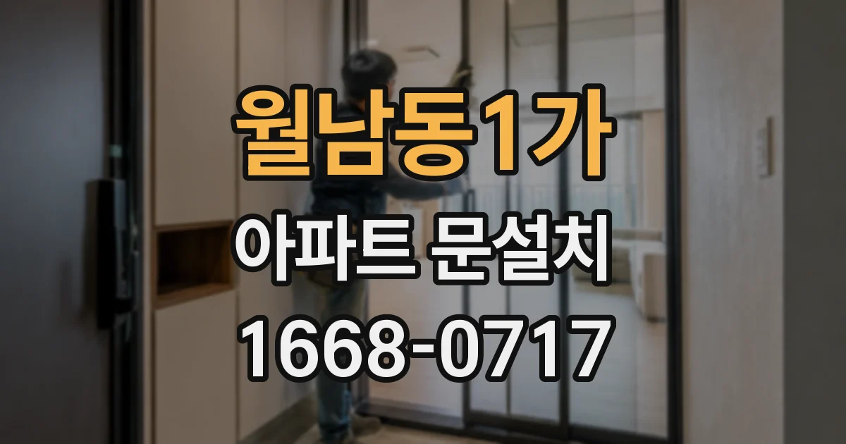 월남동1가 아파트 문설치