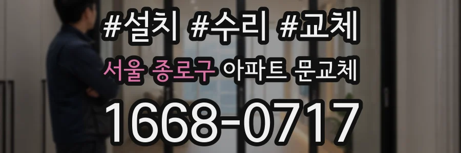 서울 종로구 아파트 문교체