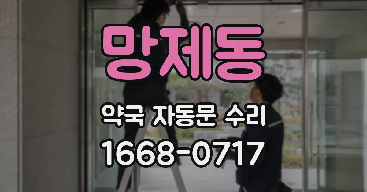 망제동 약국 자동문 수리