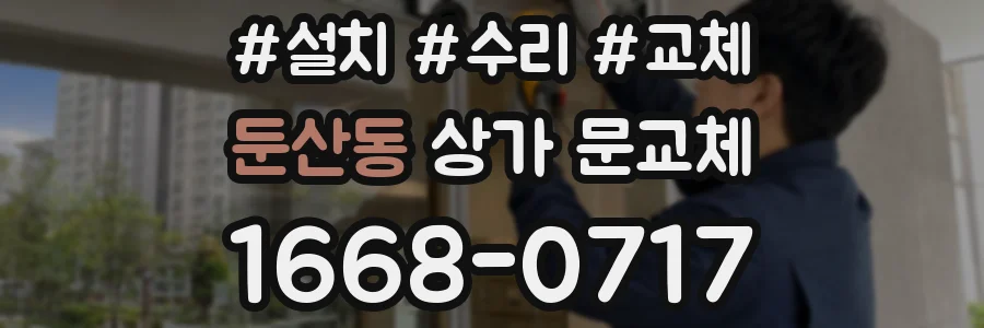 둔산동 상가 문교체