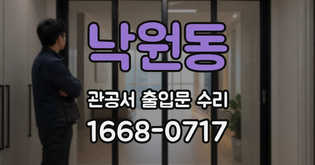 낙원동 관공서 출입문 수리