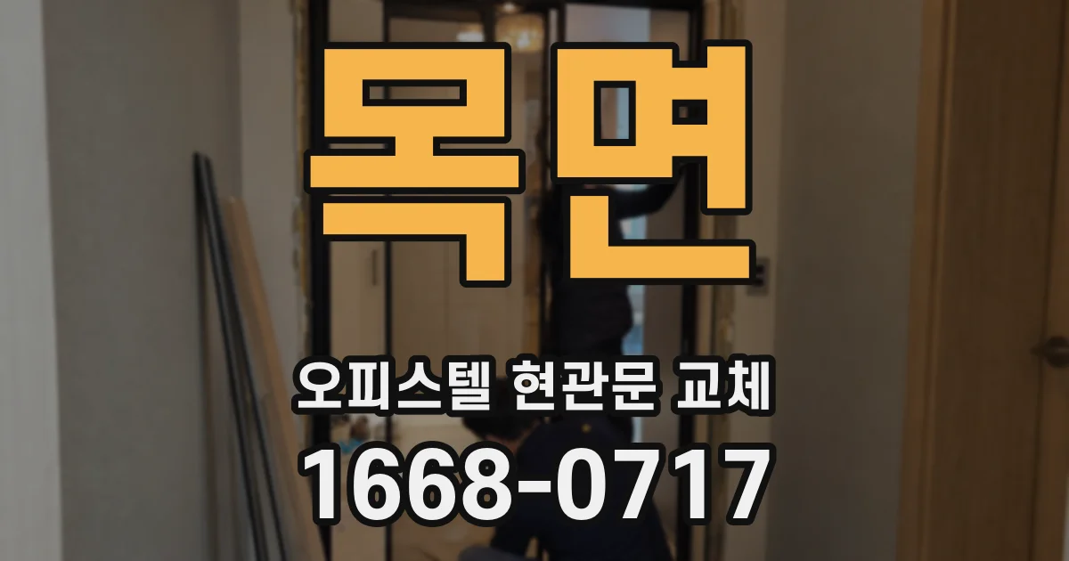 목면 오피스텔 현관문 교체